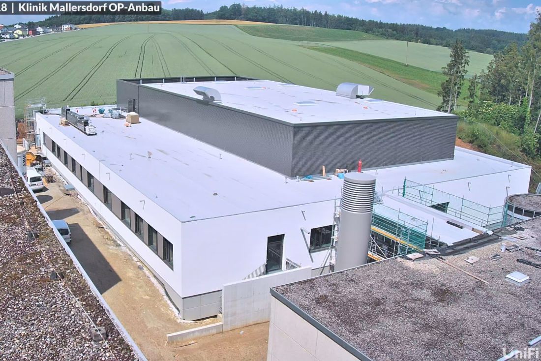 Neubau Klinik Mallersdorf Außenansicht 10.6.2024 Baublog