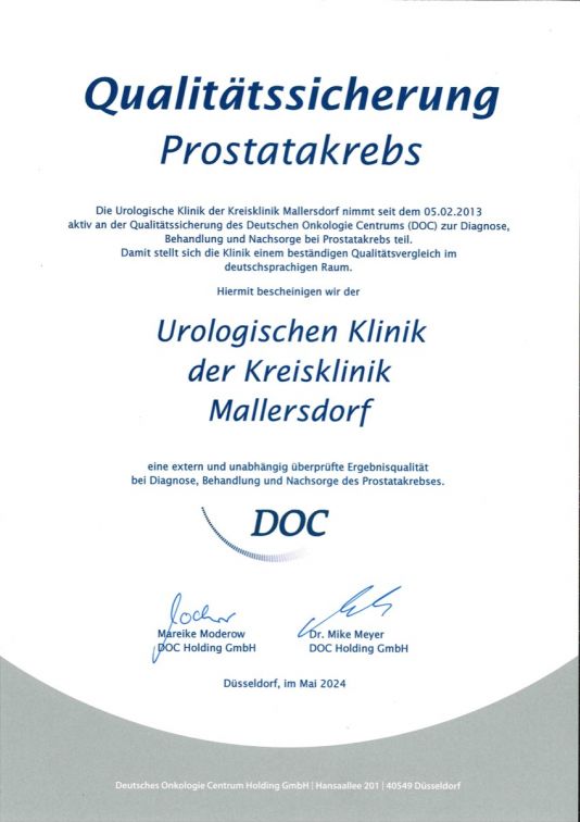 DOC-Zertifikat Urologie